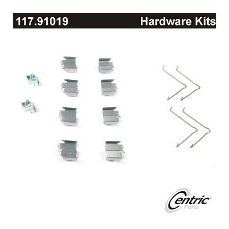 Centric Disc Brake Hardware Kit, Parts 117.91019